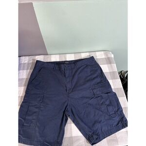 Levis Mens Cargo Shorts Blue Flat Front Pockets‎ Casual Everyday 40"